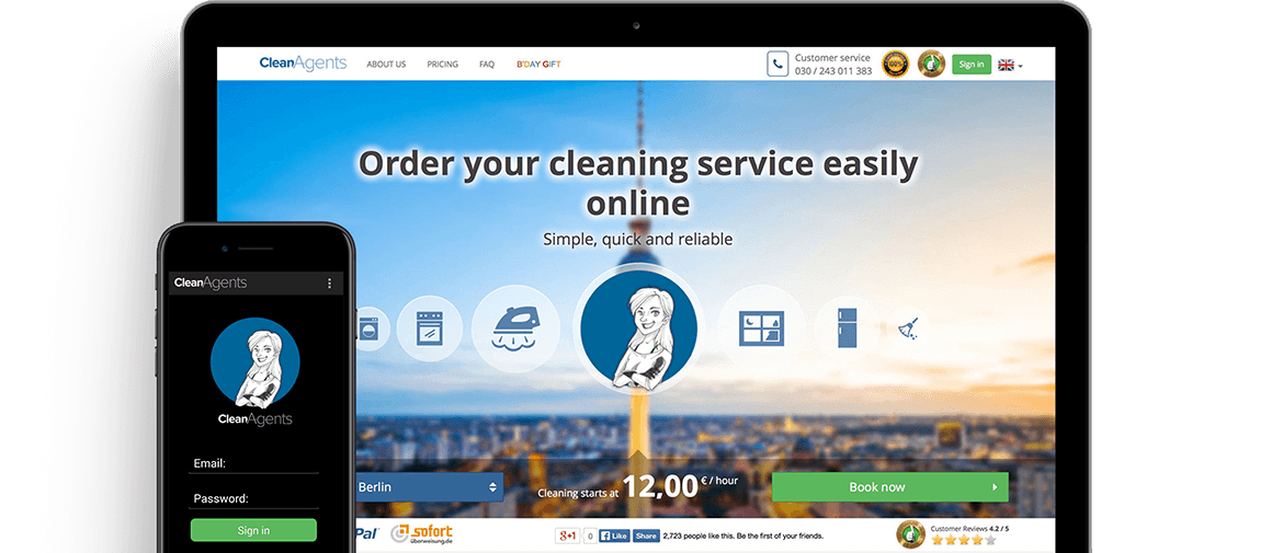 Cleanagents outsourced software project to our company Cleanagents outsourced IT project of creating Android app to Redwerk