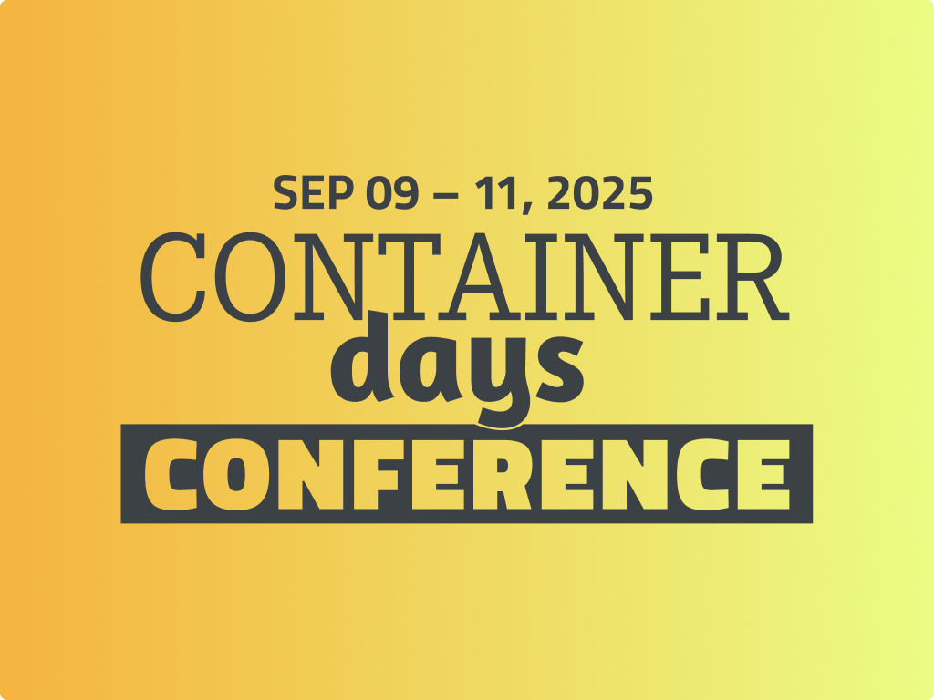 ContainerDays, September 9-11, Hamburg, Germany (in-Person)